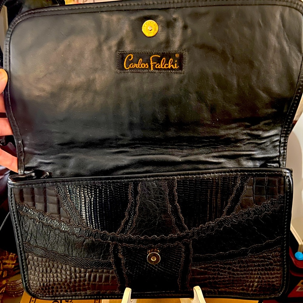 Carlos Falchi Vintage Snake and alligator skin bag with strap